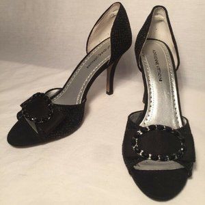 Adrienne Vittadini Corden Bow Open Toe Dress Pump